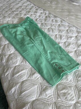 Just My Size Light Green Crop Pants Size 1X